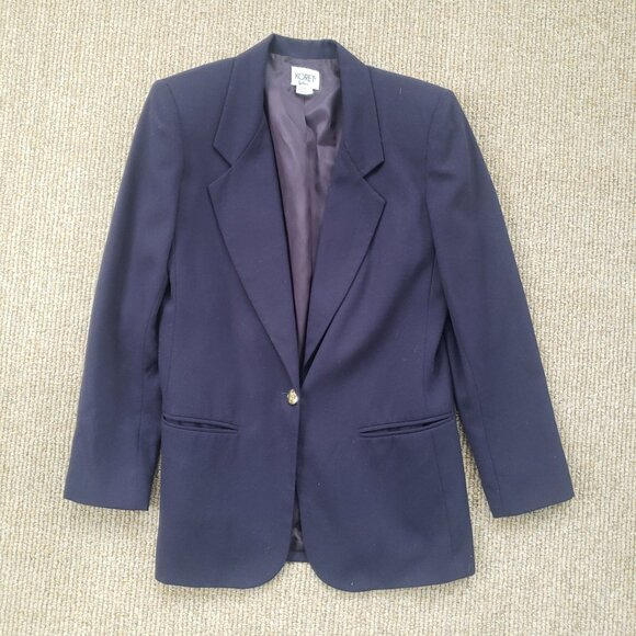 Vintage 80s Navy Blazer Women's 8 - Picture 11 of 11